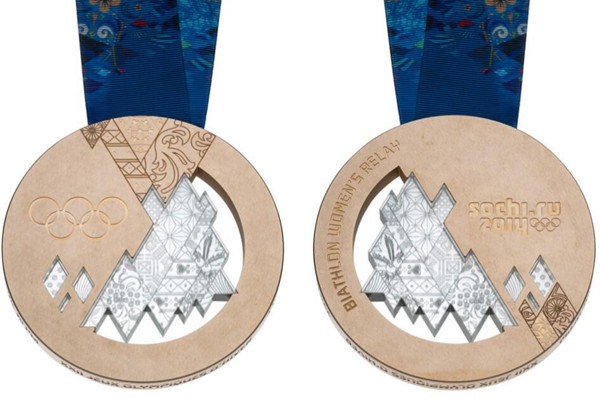 Бронзовая олимпийская медаль из поликарбоната
