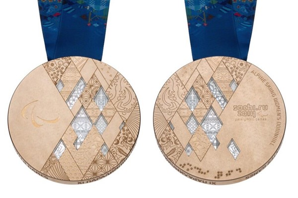 Бронзовая паралимпийская медаль из поликарбоната