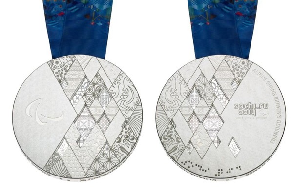 Серебрянная паралимпийская медаль из поликарбоната